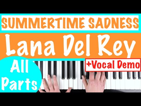 How to play SUMMERTIME SADNESS - Lana Del Rey Piano Chords Tutorial