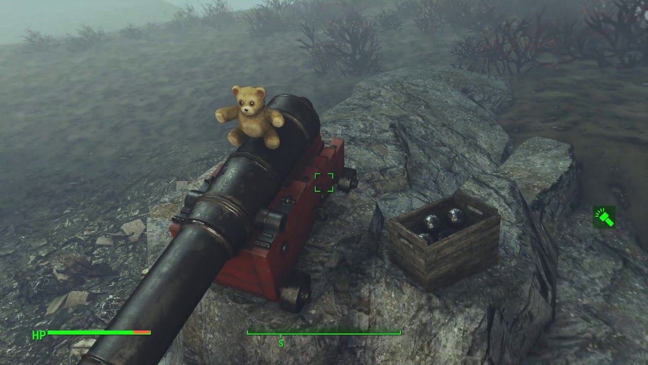 Fallout 4 - Far Harbor - Underwater Teddy Bear on Cannon - YouTube