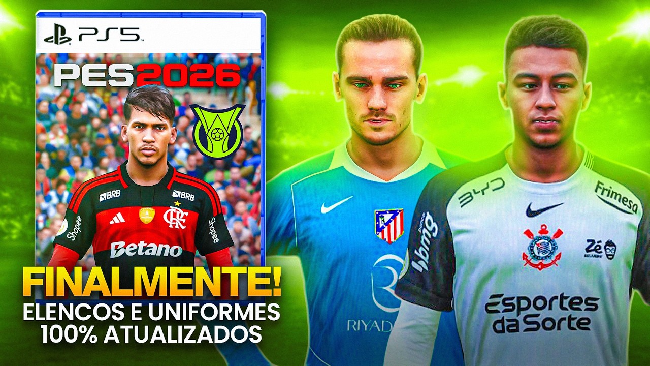 PES 2021 OPTION FILE 2026! ATUALIZAÇÃO DE MARÇO TODAS TRANSFERÊNCIAS E UNIFORMES 100% (PS4, PS5 PC)