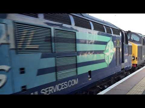 37259 & 37611 open up through Ashford working 6M95 Dungeness to Crewe flask 10/09/2015