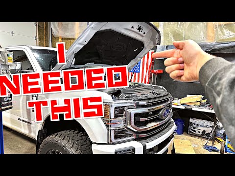 2022 Ford Super Duty F350 Under Hood Insulation Install