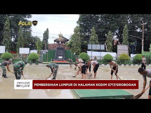 PRESISI UPDATE : PEMBERSIHAN LUMPUR DI HALAMAN KODIM 07/17 GROBOGAN 21/03/2024 18.00