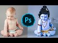 Baby photo editing | Lord shiva concept | Photoshop editing | Manipulation tutorial