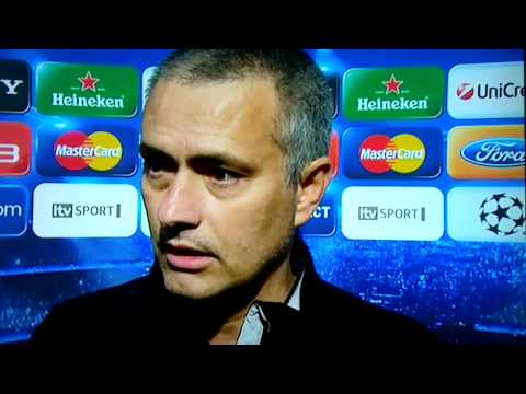 Jose Mourinho interview after loosing with Bayern Munich in penalty shootout  on 25 April 2012