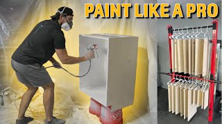 How to Paint Kitchen Cabinets with a Sprayer and get a Professional Finish | DIY Project