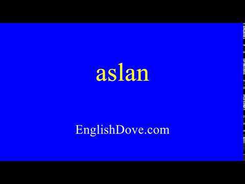 How to pronounce aslan in American English.