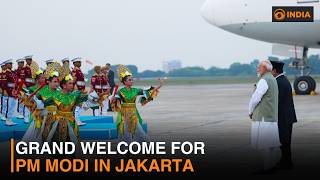 PM Modi Arrives in Jakarta | Grand Welcome by President Prabowo & Indian Diaspora | Indonesia Visit