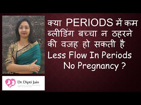 Does less bleeding during periods cause problems in getting pregnant?