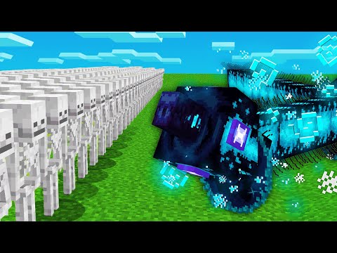 1000 SKELETONS vs VOID WORM (Minecraft Mob Battle)