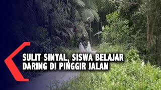 Download lagu Struggling for Signal, Students Attend Online Classes by the Roadside mp3