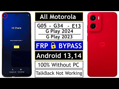 All Motorola FRP Bypass 2026 🔓 | Google Account Unlock for Moto G05, G34, E13, G Play (2023–2024)