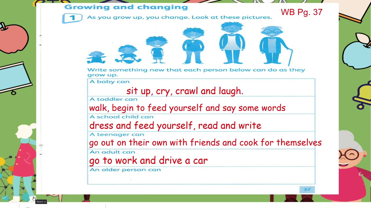 Unit 3: Wk 18 - Worksheet Growing up & Fruits and Vegetables