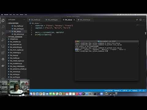 Python How To Quickly Connect Two Lists In Python Using Zip En