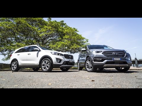 Hyundai Santa Fe Highlander v Kia Sorento Platinum