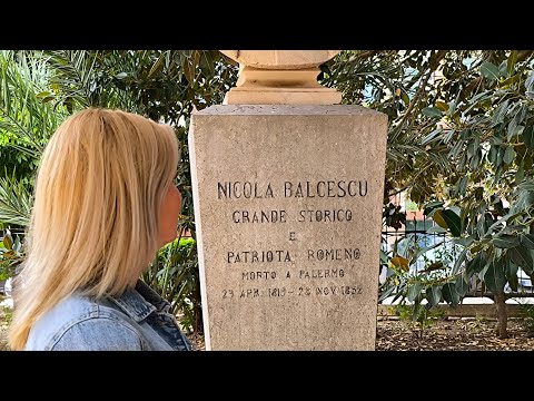 Nicolae Bălcescu a murit la Palermo. Un bust i-a fost ridicat aproape de mare