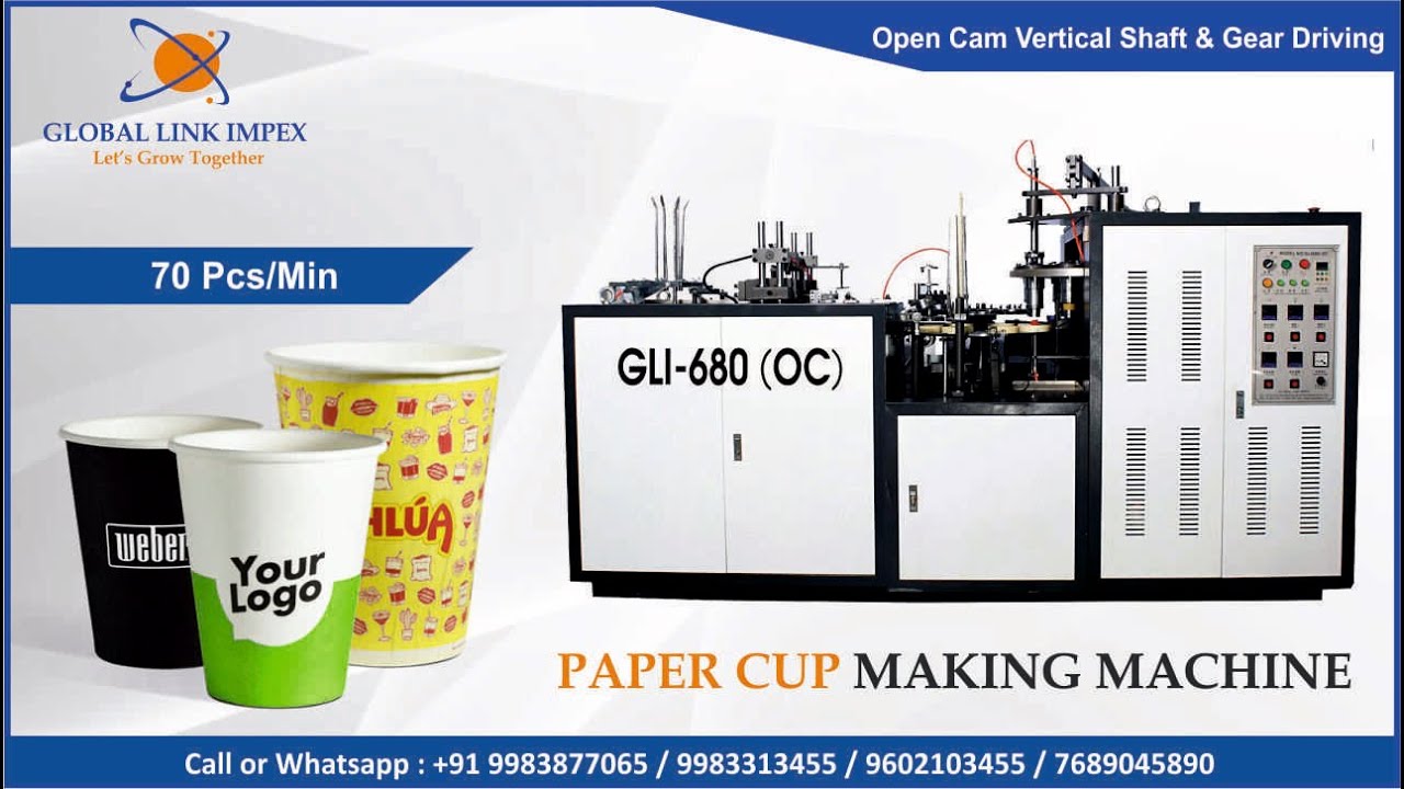 Paper Cup Making Machine 70 Pcs/min (680 OC)