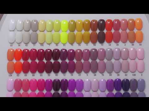 Da tabela de cores completas das unhas