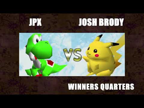WHORE Winners Quarters - JPX (Yoshi) Vs. Josh Brody (Pikachu) SSB64 Smash Bros Tournament