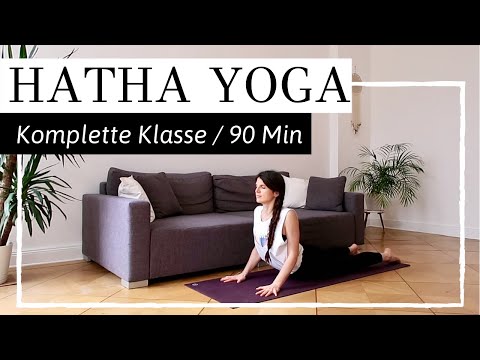 Yogastunde mit Affirmationen // Yoga Vidya Grundreihe fortg. Mittelstufe // 90 Min Sivananda Yoga