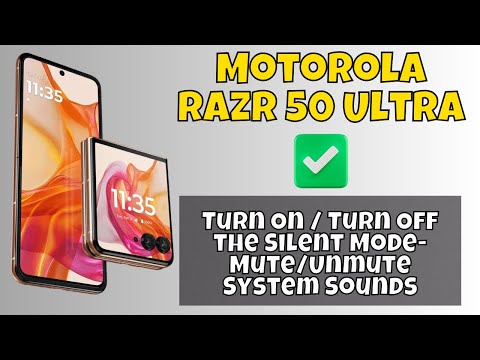 Motorola Razr 50 Ultra How to Turn On / Turn Off the Silent Mode-Mute/Unmute System Sounds #latest