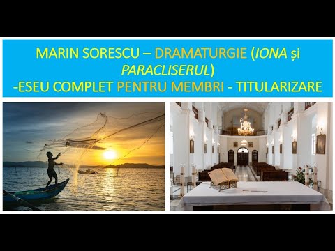 Marin Sorescu - dramaturgie - Iona și Paracliserul