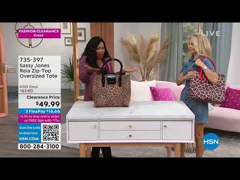 Sassy Jones Reia ZipTop Oversized Tote