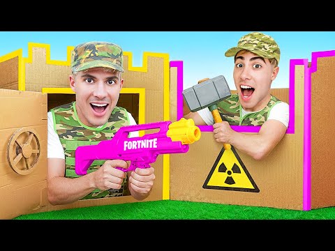 I BUILT A SECRET CARDBOARD BUNKER WITH ALEJO !!