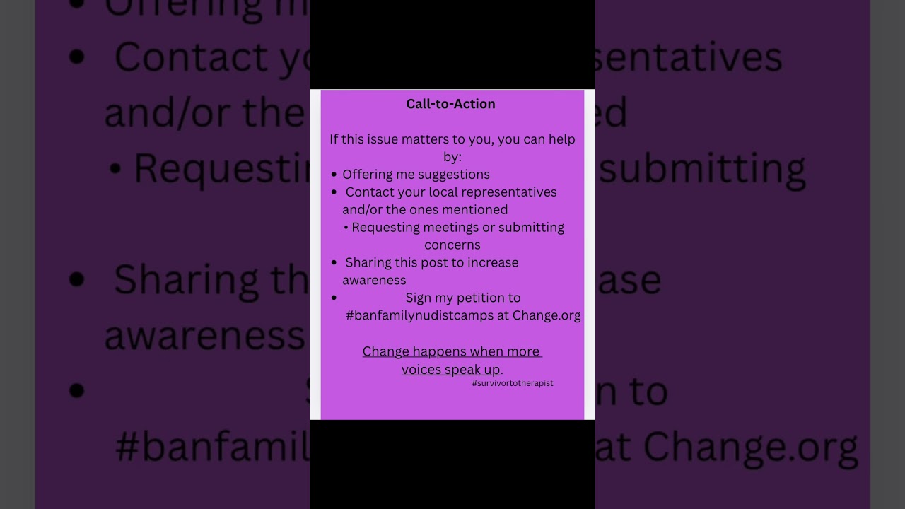 Let’s work together to #banfamilynudistcamps!