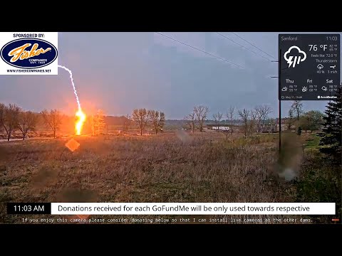 Sanford Dam Live Camera Lightning Strike