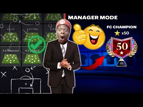 Best Manager Mode Tactics and Formation to reach FC CHAMPION🔥! - FC MOBILE