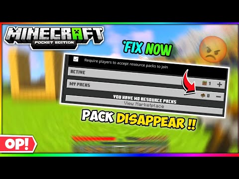 How To Fix World & Resources Pack Disappear In Minecraft pe || Minecraft pe games folder not found