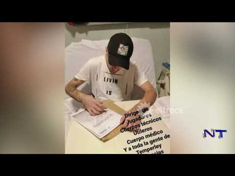 Gran gesto: El club Temperley le renovó el contrato a un jugador que lucha por volver a caminar