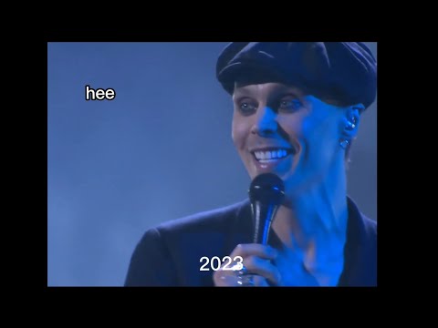 Ville Valo trying not to laugh at playback evolution (2000-2023)