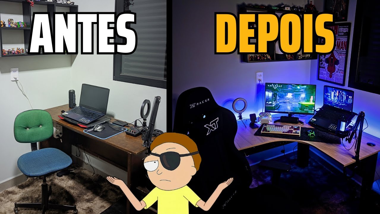 TRANSFORMEI meu QUARTO GAMER II - Realizando um SONHO! (Antes e Depois)