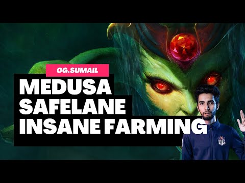 OG.Sumail Medusa Safelane || Insane fast farming 22 Min 6 Slotted|| Rank Up with Medusa