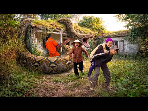 Anaconda Snake Attacks Elderly Woman In The Forest | Terrifying Escape from a Giant Python!