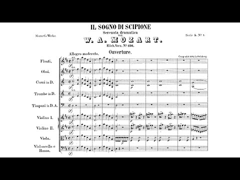[Score] Mozart - Overture to "Il sogno di Scipione" (The Dream of Scipio), K.126