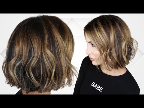 How To Style A Blunt Bob | Undone Textured Waves |...