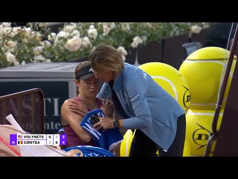 Sorana Cirstea 🇷🇴 Katy Volynets injured 🤕 🚑 Claire Liu 🇺🇸 WTA Tennis Rome