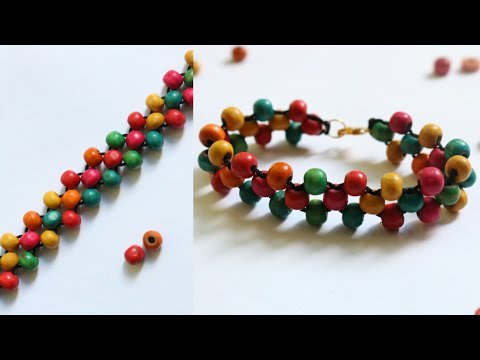 Bracelet/ Bracelet with wooden beads/Friendship bracelets/How to make bracelets/friendship band make Video