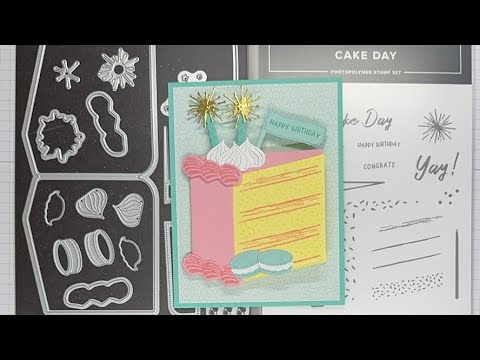 Stampin’ Up! Cake Day Fun Fold Birthday Card Tutorial #diy #funfold #papercrafting #cardmaking