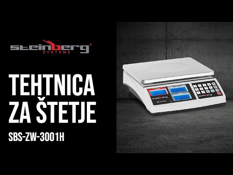 videoposnetek - Tehtnica za štetje - 30 kg / 1 g - bela