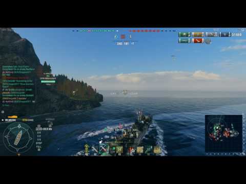 World of Warships 0.6.4.0: Akizuki Battle 01
