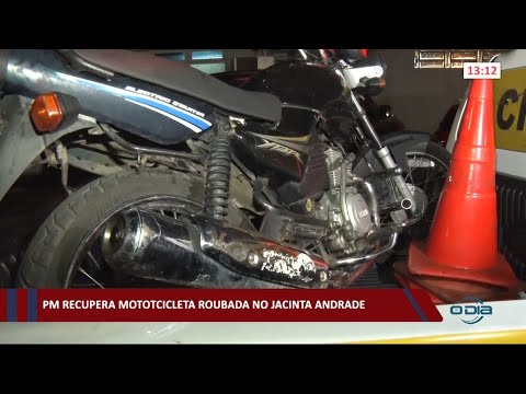 Polícia Militar recupera motocicleta roubada no Jacinta Andrade 22 03 2021