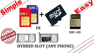 How To Use 2 SIMs and Micro SD Card In Any Phone With Hybrid Slot (Simple & Easy Way)