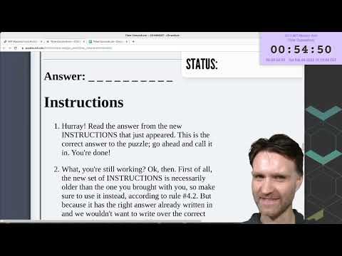 Solve Along: Time Conundrum (2013 MIT Mystery Hunt)