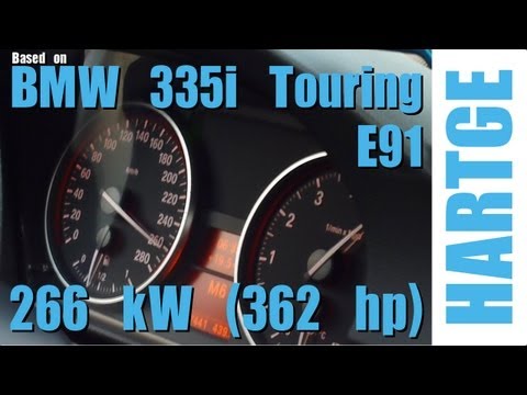 BMW 335i Touring E91 Test Drive with HARTGE Engine Upgrade 80 - 200 km/h