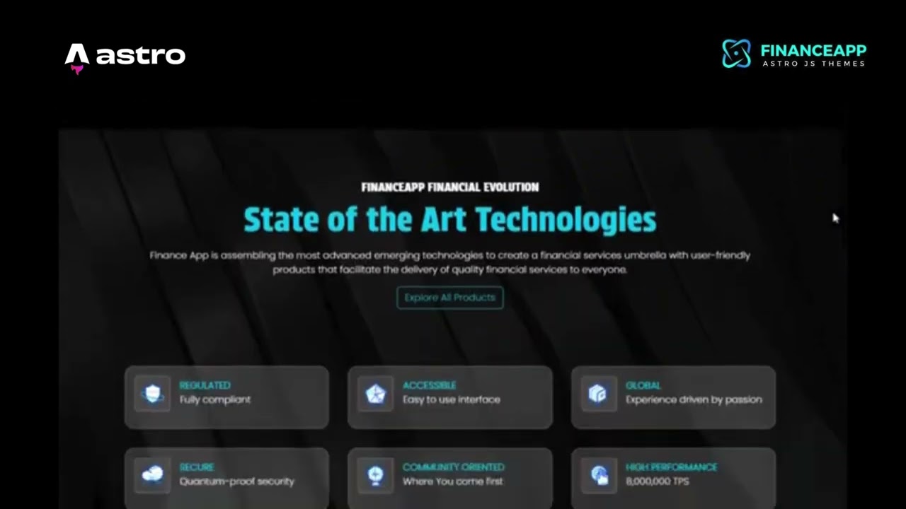 Astro JS Themes Template - Financeapps JASMTACK
