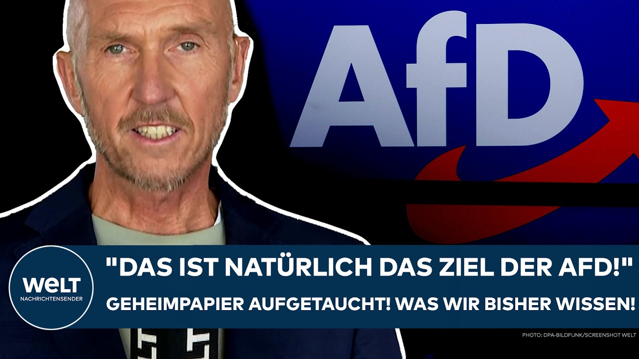 DEUTSCHLAND: "Das ist natürlich das Ziel der AfD!" Geheimpapier aufgetaucht! Was wir bisher wissen!