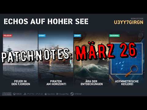 World of Warships Legends - PATCH NOTES MARCH 26 - Blücher, Waller Nerf and a little more...
